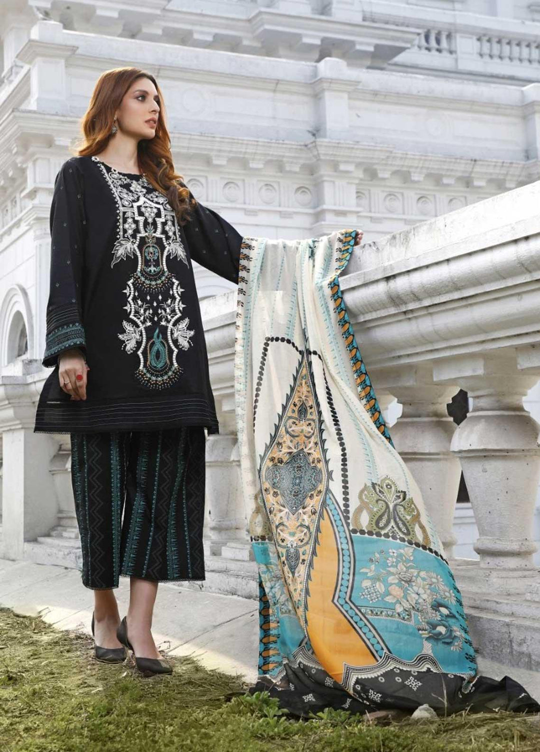 Ittehad Textiles Embroidered Lawn Suits Unstitched 3 Piece IT21EL ITE-NOCHE - Summer Collection