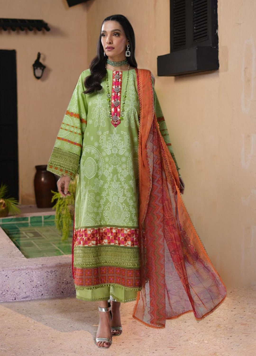 Ittehad Textiles Embroidered Lawn Suits Unstitched 3 Piece ITD22ES LF- EB1 2207 - Summer Collection