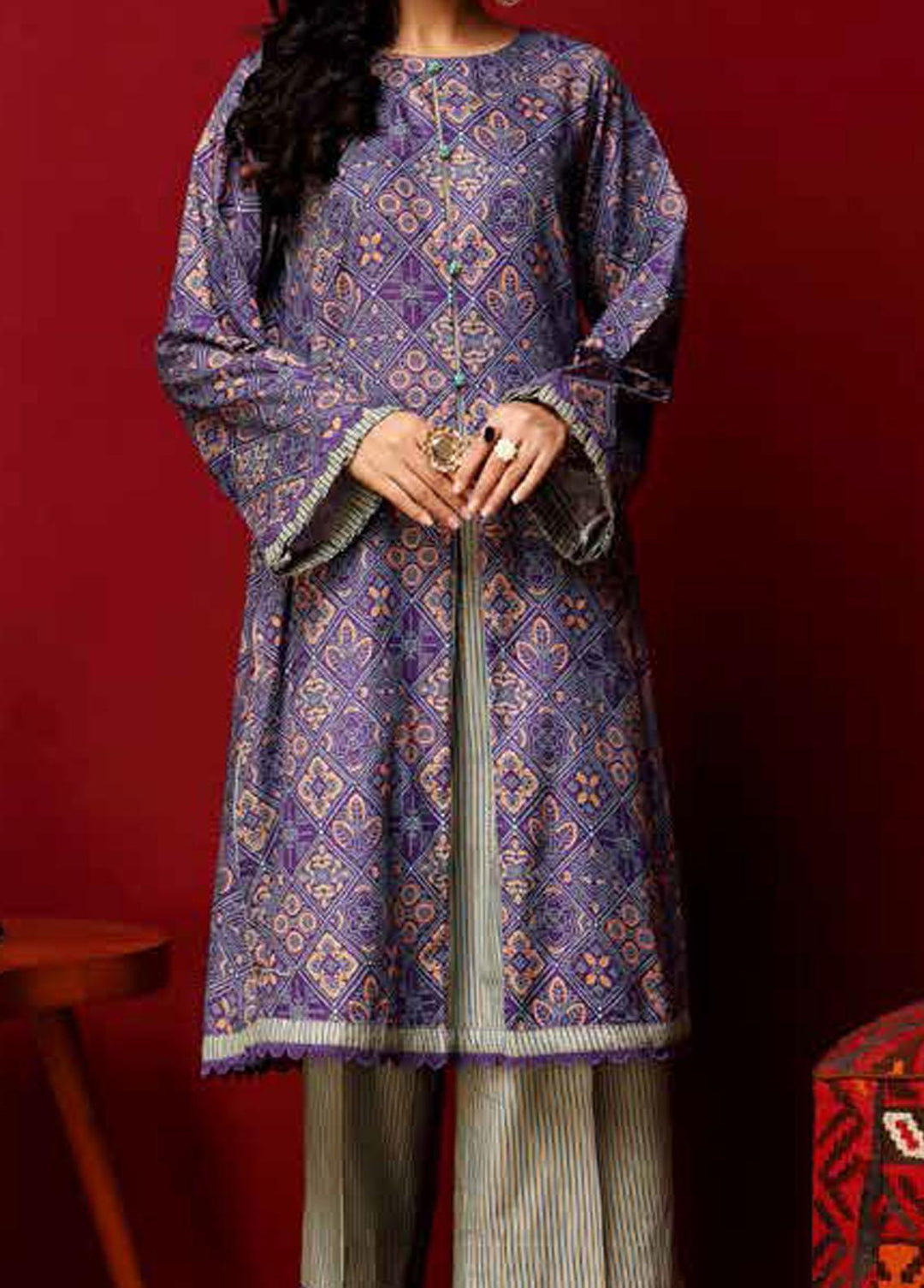 Heena By Ittehad Textiles Printed Cotton Suits Unstitched 2 Piece ITD21HC 015B - Fall Collection
