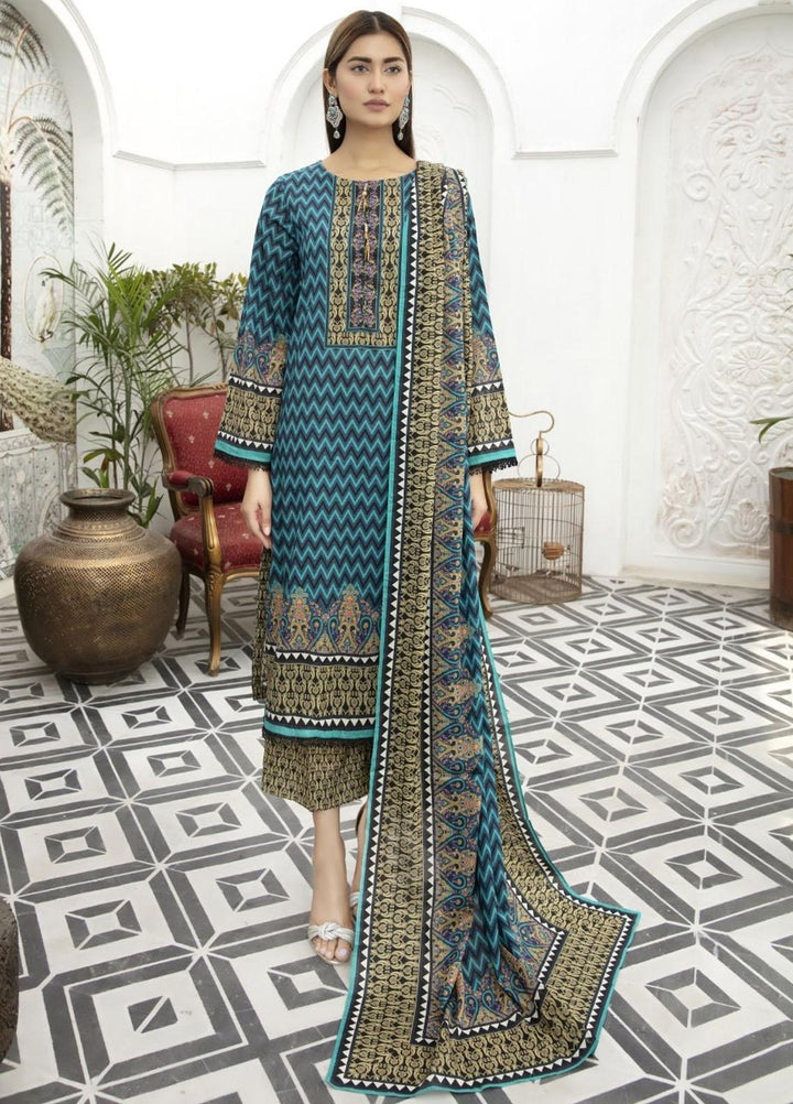 Jhalak by Ittehad Textiles Printed Lawn Suits Unstitched 3 Piece ITD21J 21213B - Summer Collection