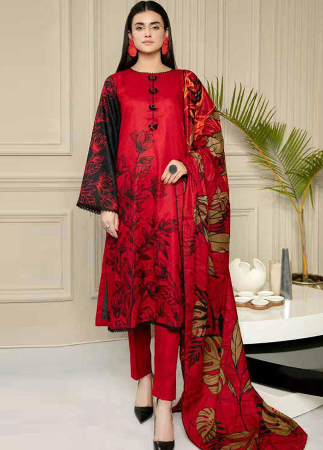 Ittehad Textiles Printed Lawn Suits Unstitched 3 Piece ITD21J LF-JL-21221B - Summer Collection