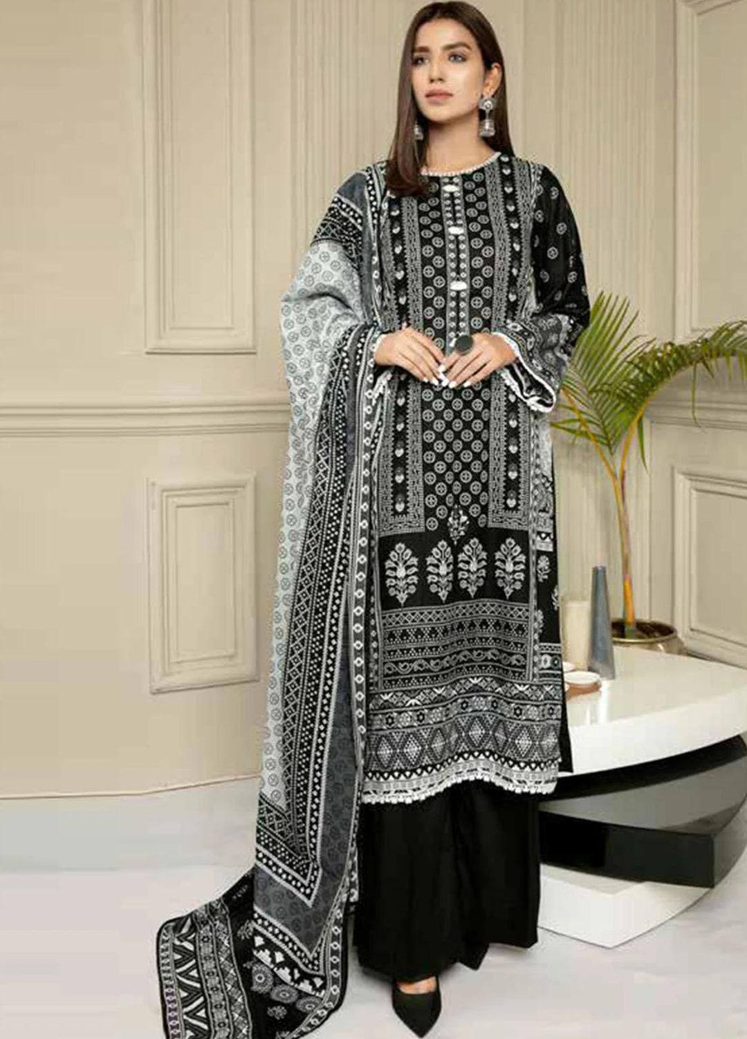 Ittehad Textiles Printed Lawn Suits Unstitched 3 Piece ITD21J LF-JL-21222B - Summer Collection