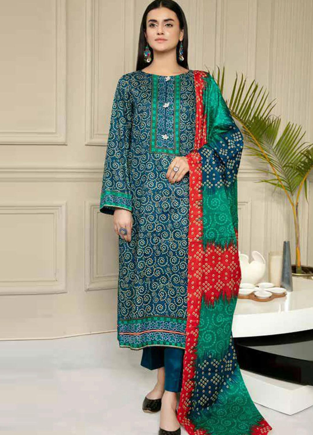 Ittehad Textiles Printed Lawn Suits Unstitched 3 Piece ITD21J LF-JL-21225A - Summer Collection