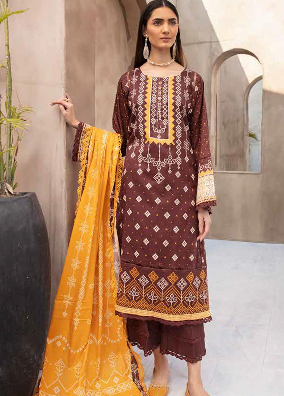 Jhalak By Ittehad Textiles Printed Lawn Suits Unstitched 3 Piece ITD22JS LF-JL1-2204A - Summer Collection