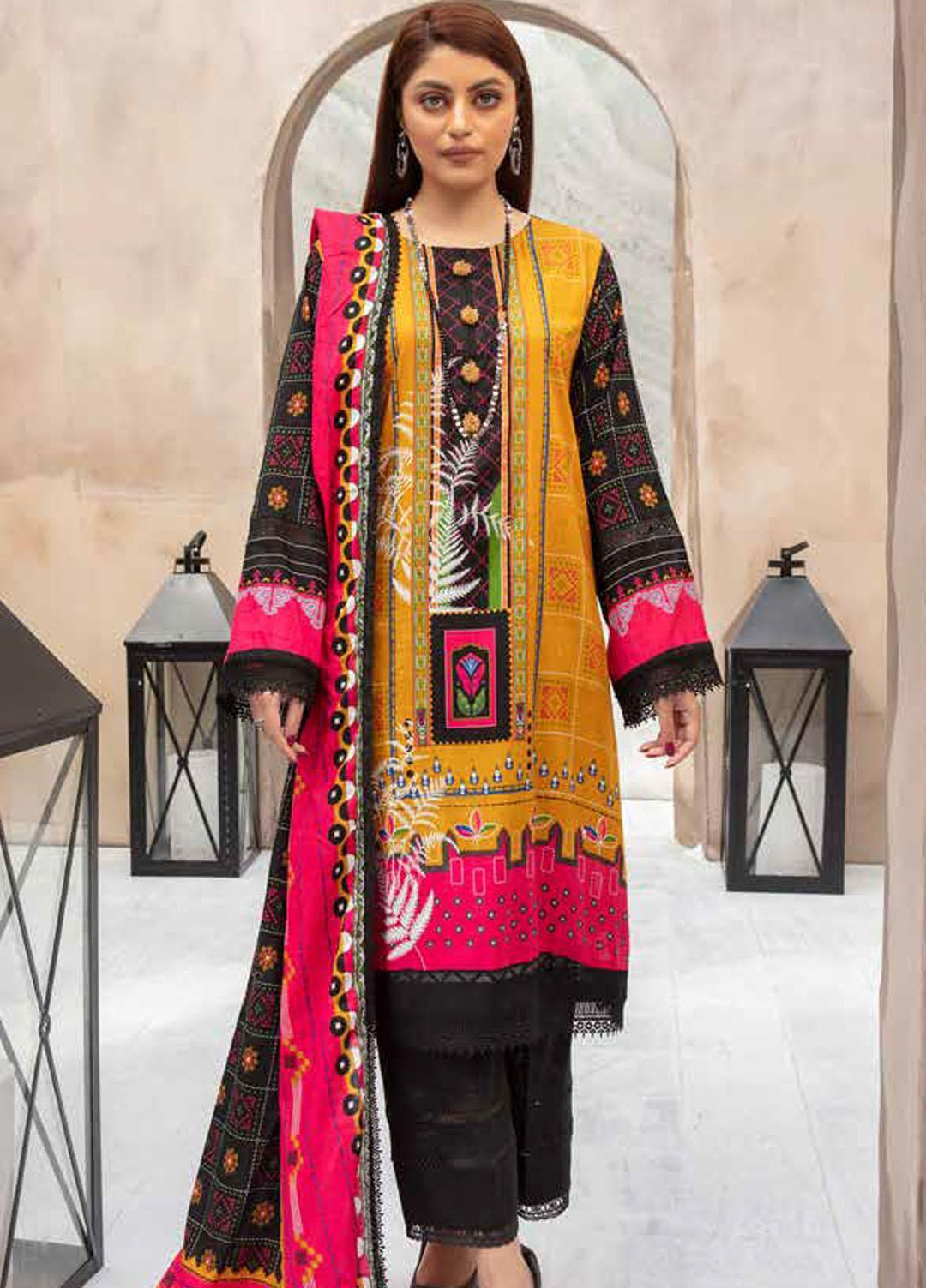 Jhalak By Ittehad Textiles Printed Lawn Suits Unstitched 3 Piece ITD22JS LF-JL1-2206A - Summer Collection