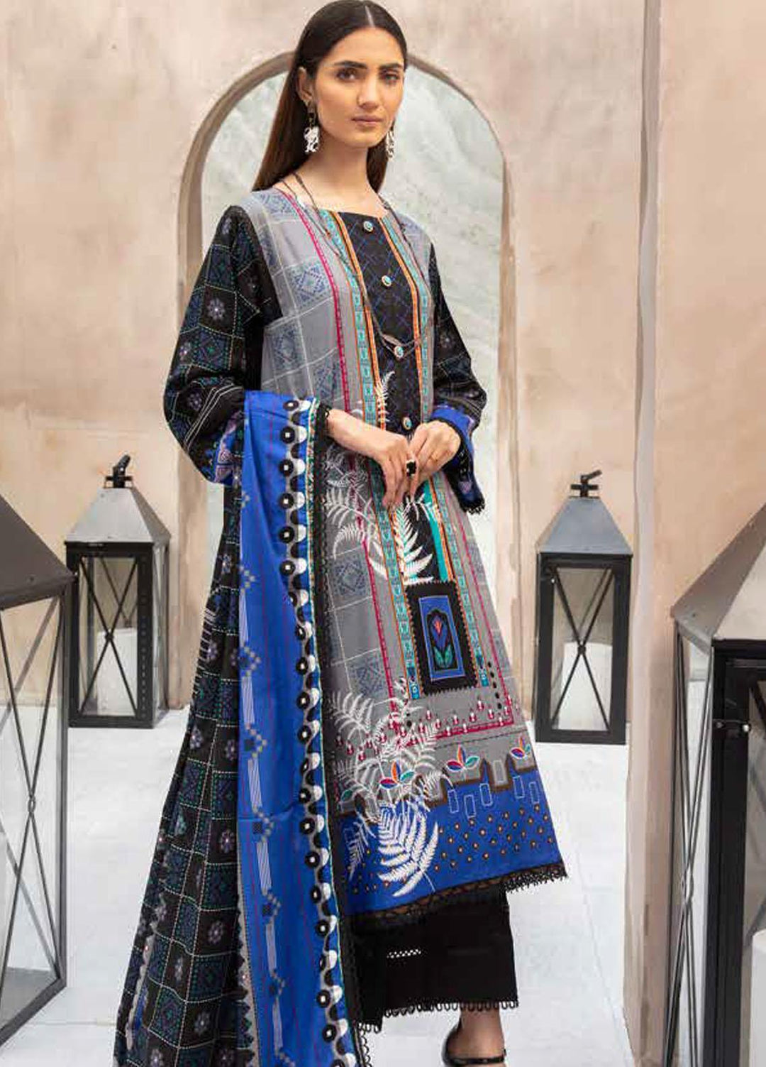 Jhalak By Ittehad Textiles Printed Lawn Suits Unstitched 3 Piece ITD22JS LF-JL1-2206B - Summer Collection