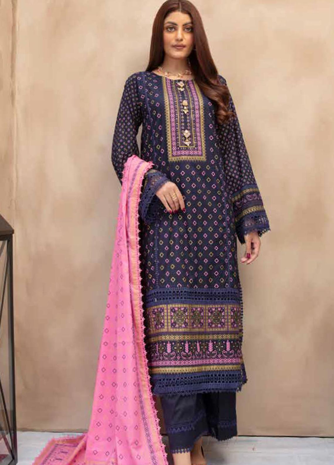 Jhalak By Ittehad Textiles Printed Lawn Suits Unstitched 3 Piece ITD22JS LF-JL1-2211B - Summer Collection