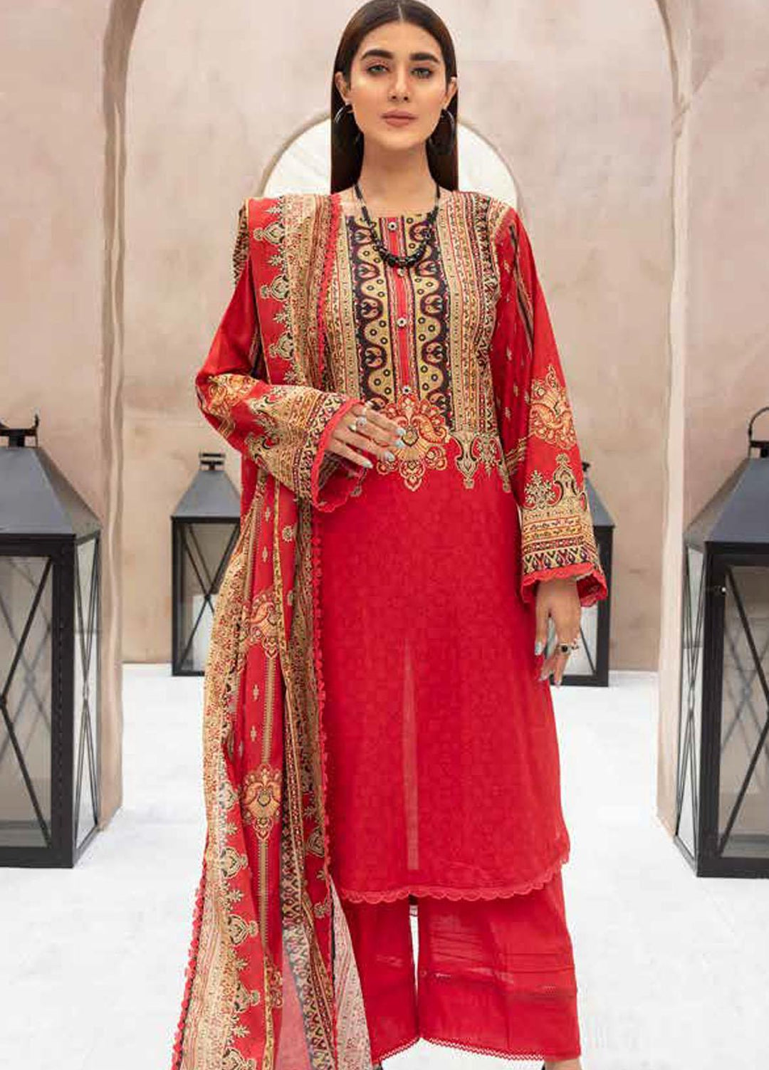 Jhalak By Ittehad Textiles Printed Lawn Suits Unstitched 3 Piece ITD22JS LF-JL1-2215A - Summer Collection