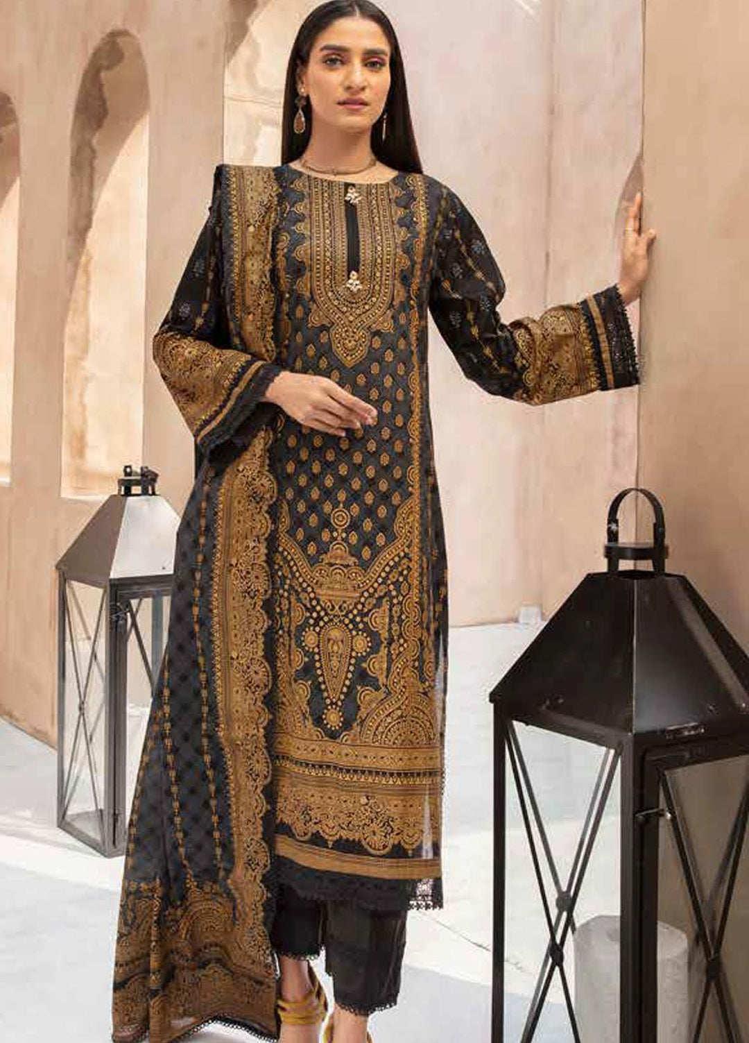 Jhalak By Ittehad Textiles Printed Lawn Suits Unstitched 3 Piece ITD22JS LF-JL1-2216A - Summer Collection