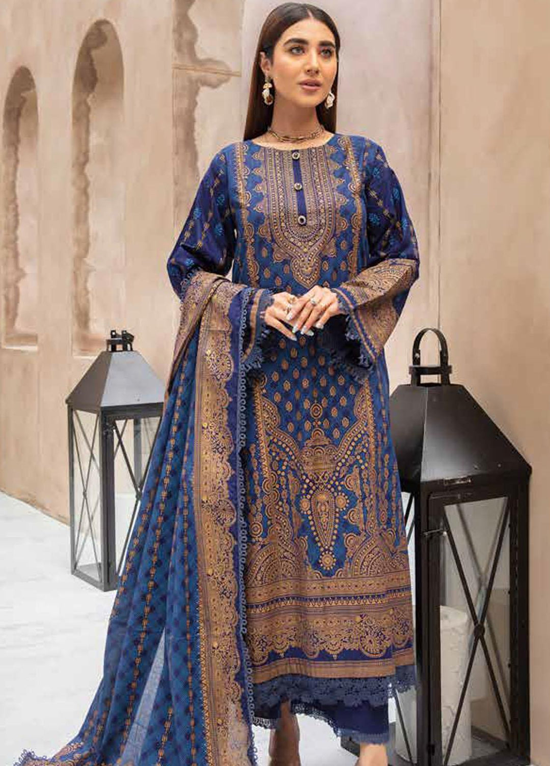 Jhalak By Ittehad Textiles Printed Lawn Suits Unstitched 3 Piece ITD22JS LF-JL1-2216B - Summer Collection