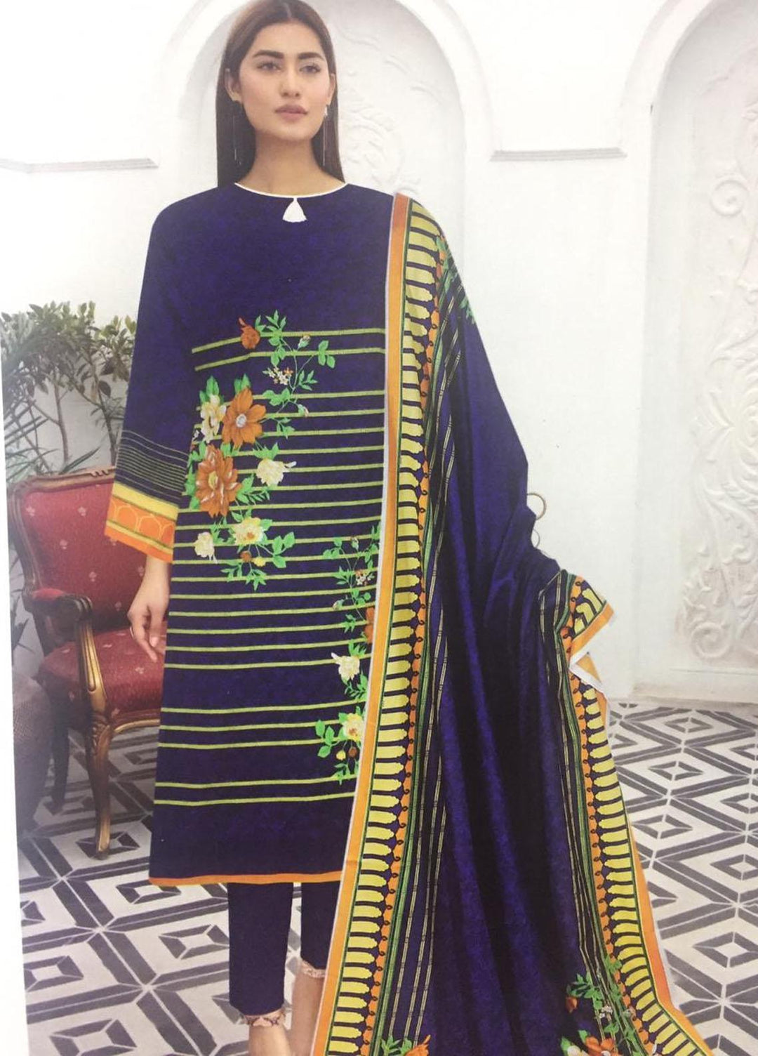 Ittehad Textiles Printed Lawn Suits Unstitched 3 Piece ITD21P LF-JL-21228A - Festive Collection