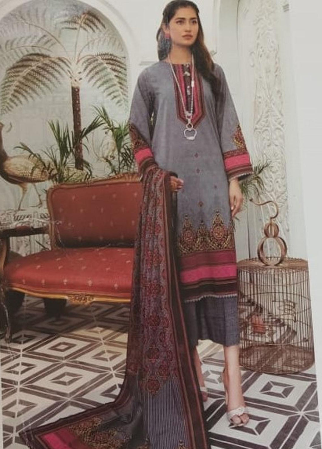 Ittehad Textiles Printed Lawn Suits Unstitched 3 Piece ITD21P LF-RHT-21727B - Festive Collection