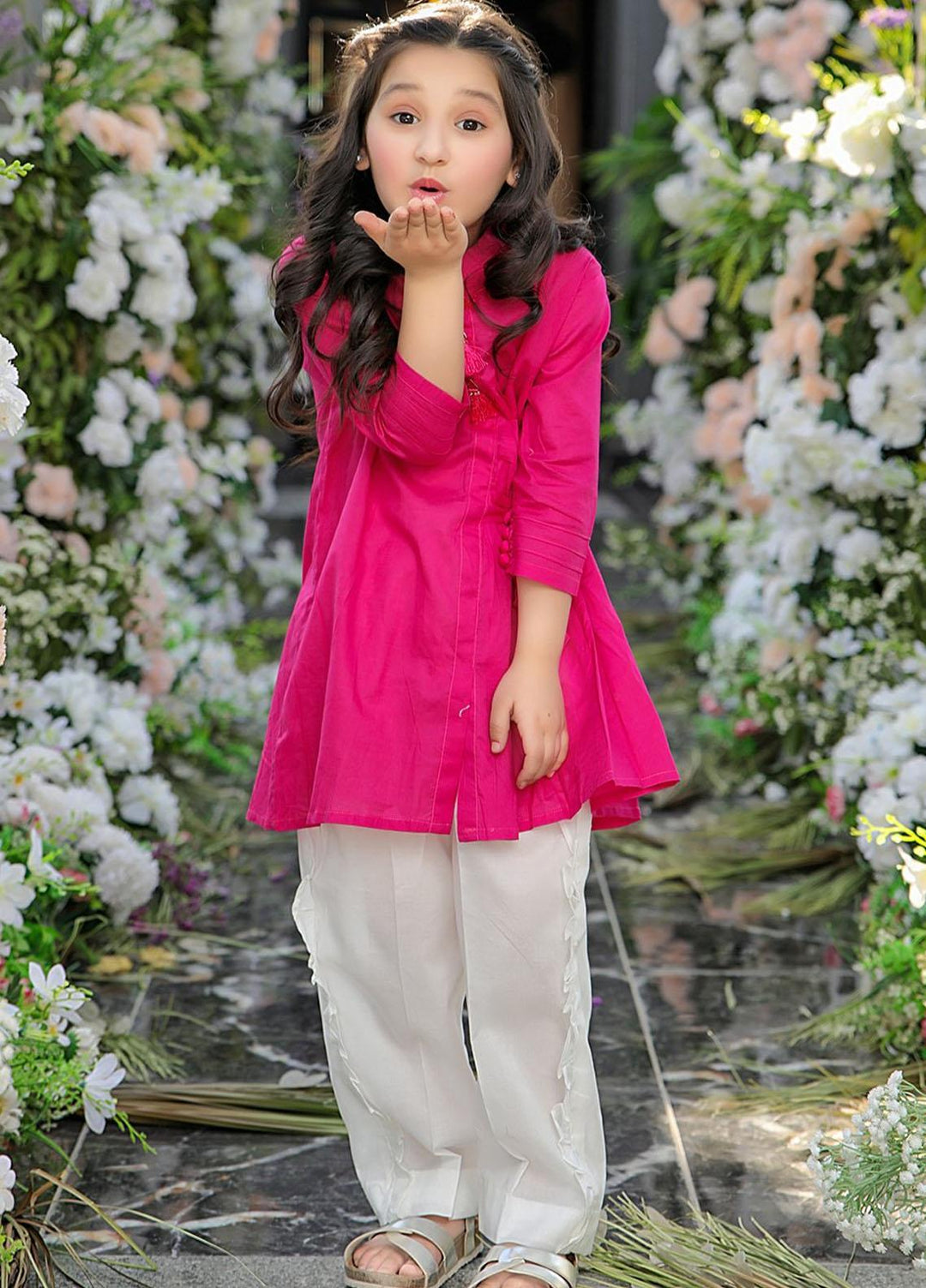 Ittehad Textiles Lawn Printed Girls Frock - DL-SK21-41 Pink