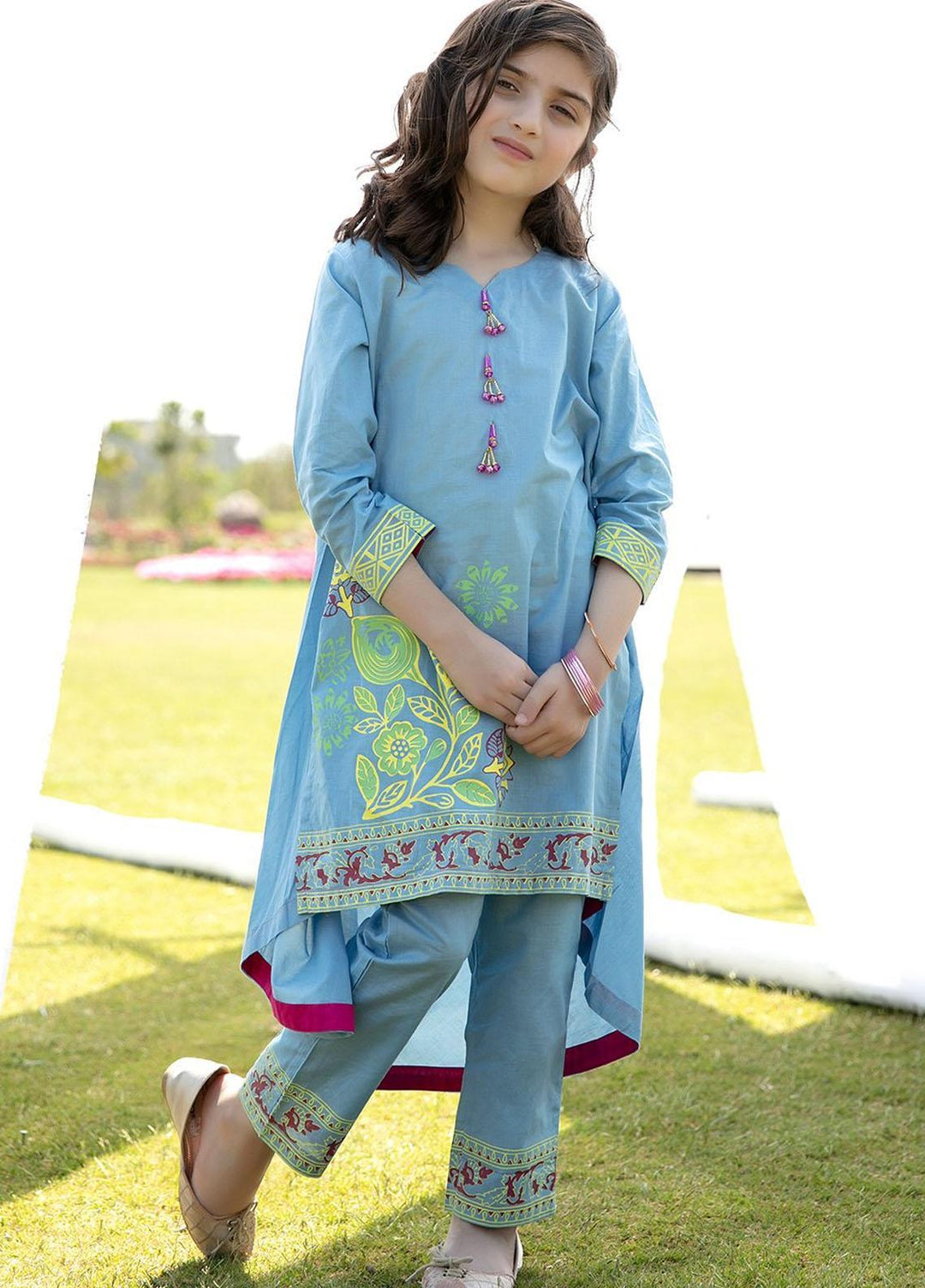 Ittehad Textiles Lawn Printed 2 Piece Suit for Girls - DL-SK21-45 SKY