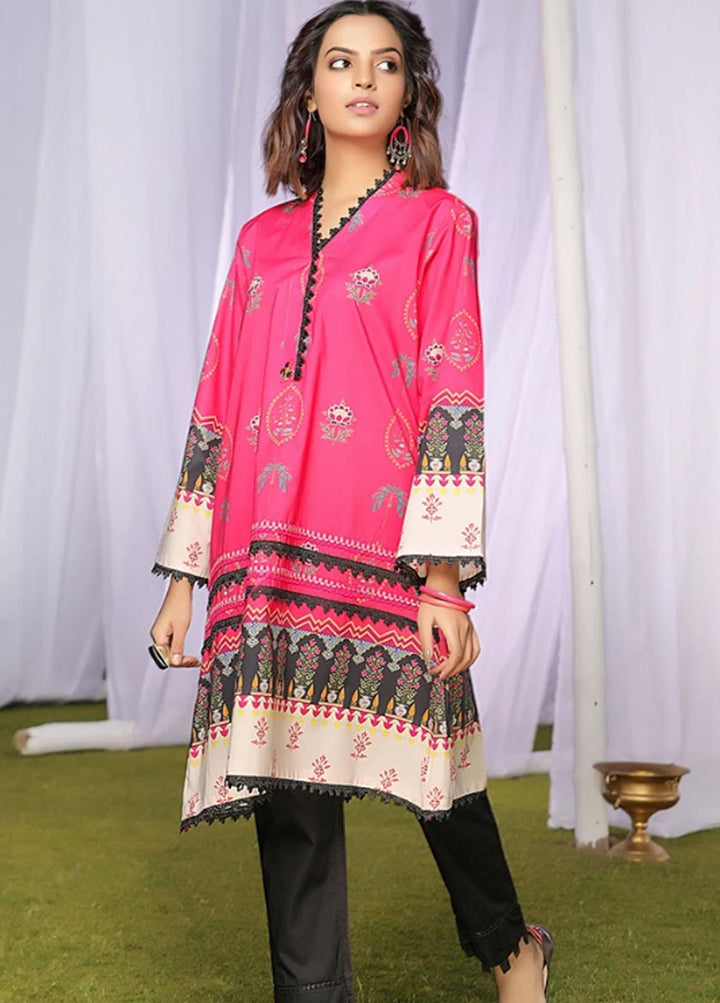 Ittehad Textiles Printed Lawn Stitched Kurties CT-SM21-92 H.Pink