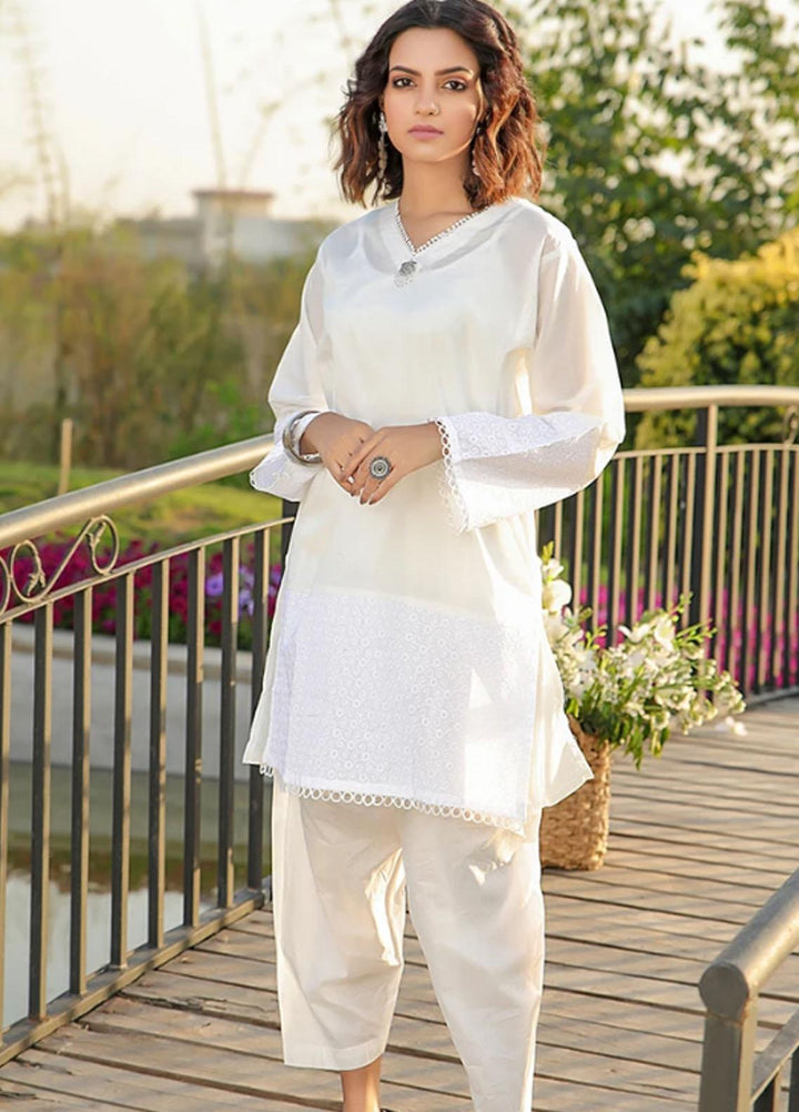 Ittehad Textiles Printed Lawn Stitched Kurties DL-SM21-10 White
