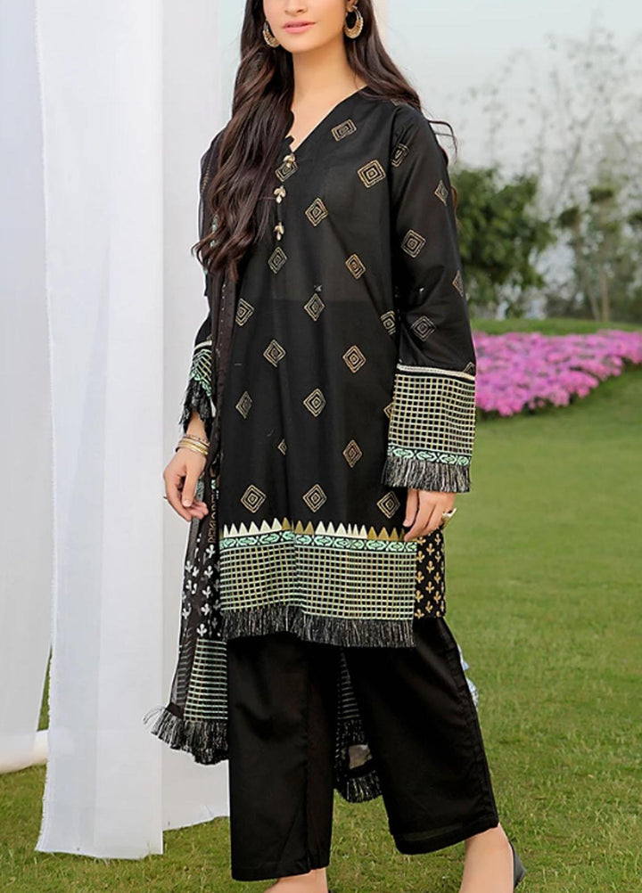 Ittehad Textiles Printed Lawn Stitched 3 Piece DL-SM21-33 Black