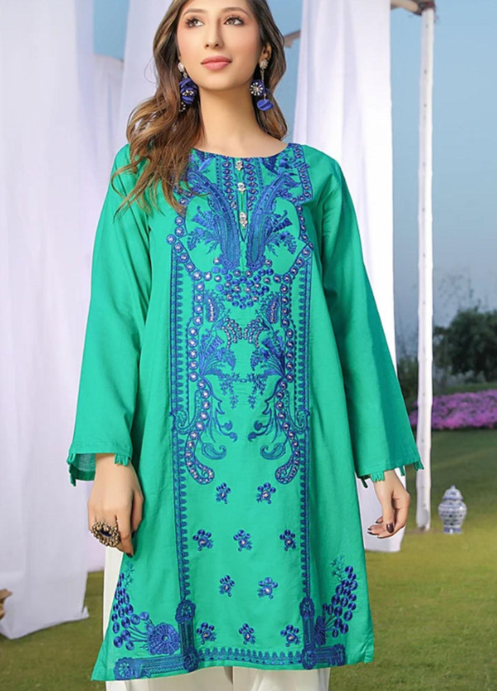 Ittehad Textiles Embroidered Lawn Stitched Kurties DL-SM21-77 Green