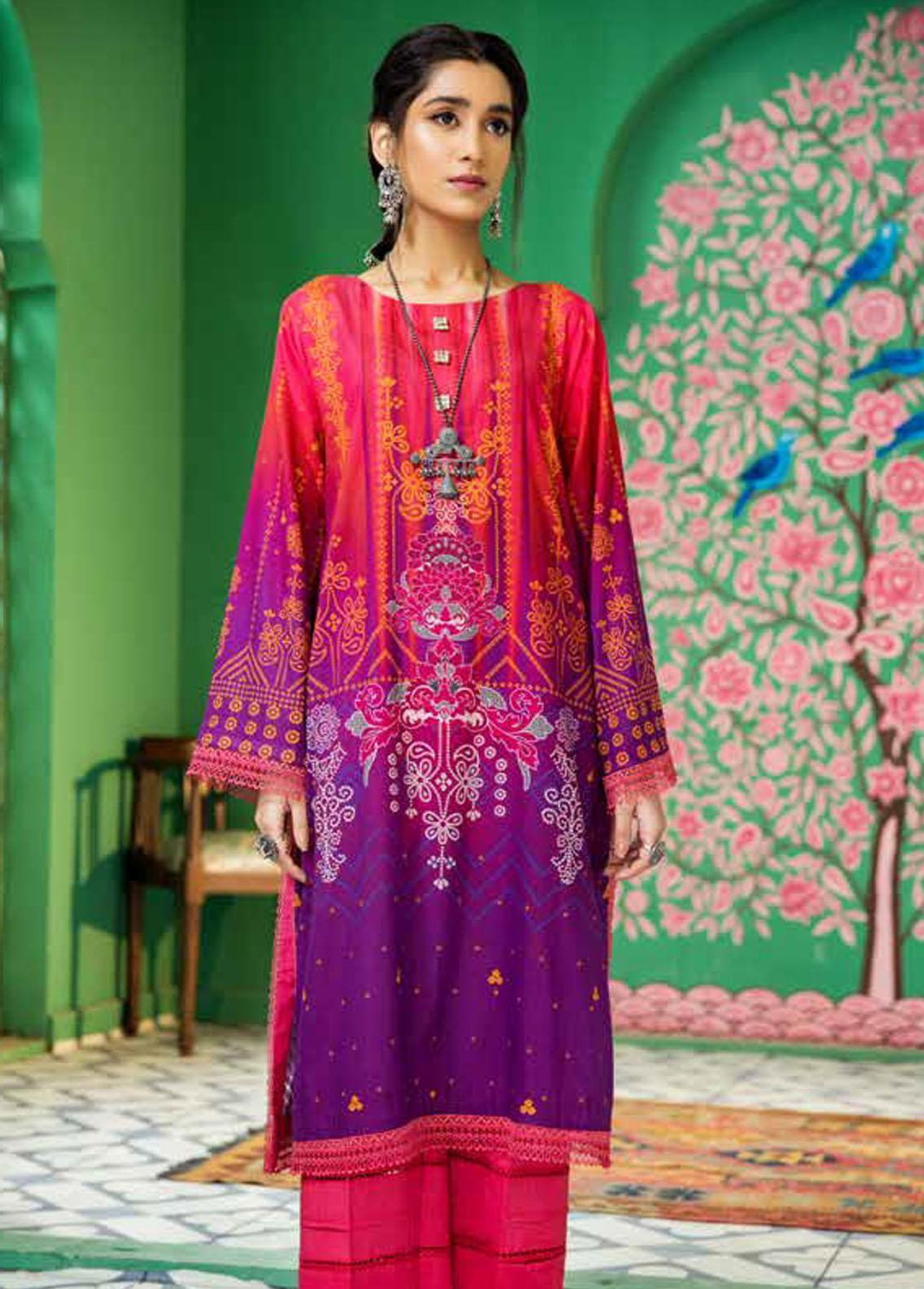 Ittehad Textiles Printed Lawn Unstitched Kurti ITD22K DP-S1-2202 - Summer Collection