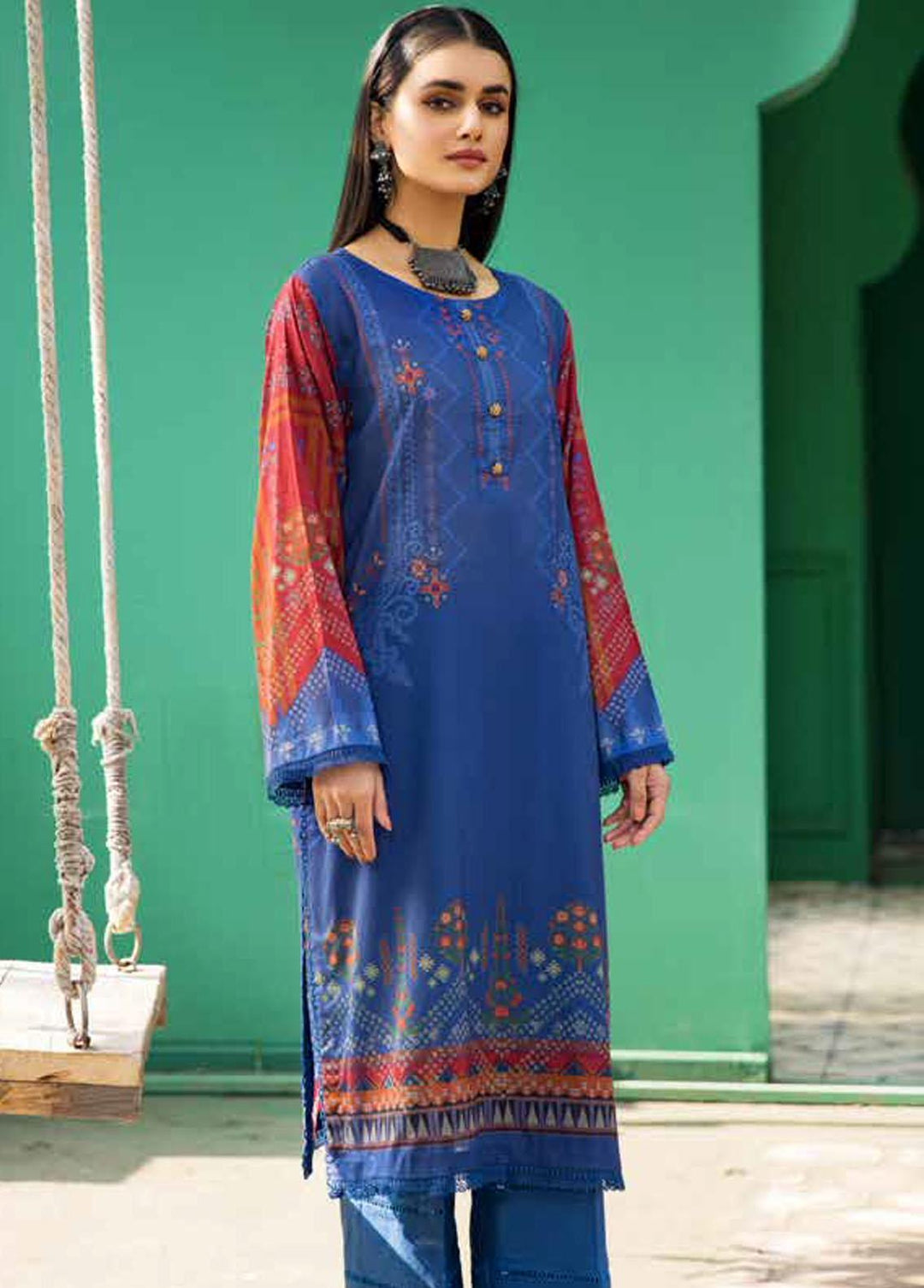 Ittehad Textiles Printed Lawn Unstitched Kurti ITD22K DP-S1-2203 - Summer Collection
