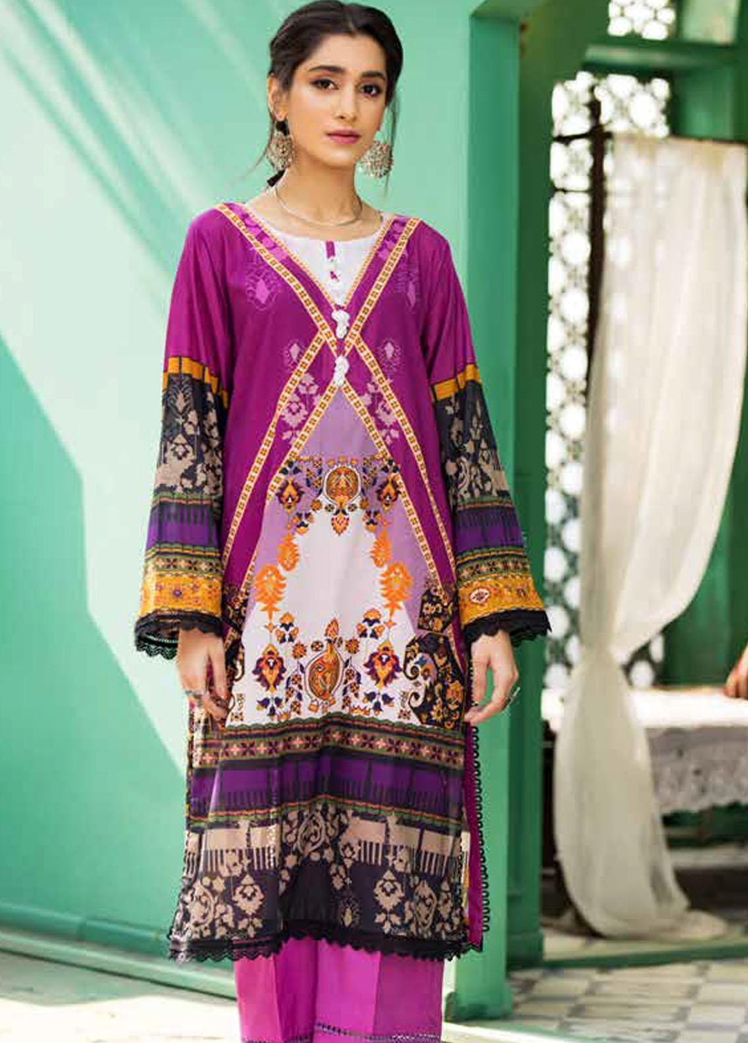 Ittehad Textiles Printed Lawn Unstitched Kurti ITD22K DP-S1-2204 - Summer Collection