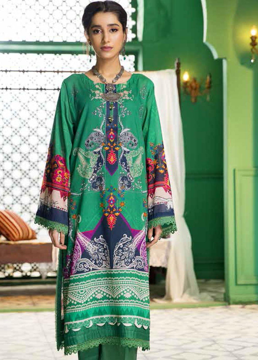 Ittehad Textiles Printed Lawn Unstitched Kurti ITD22K DP-S1-2208 - Summer Collection