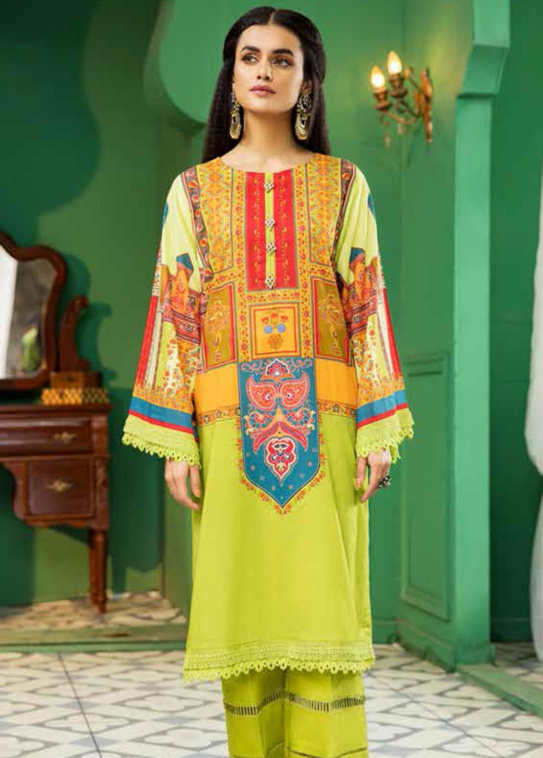 Ittehad Textiles Printed Lawn Unstitched Kurti ITD22K DP-S1-2209 - Summer Collection