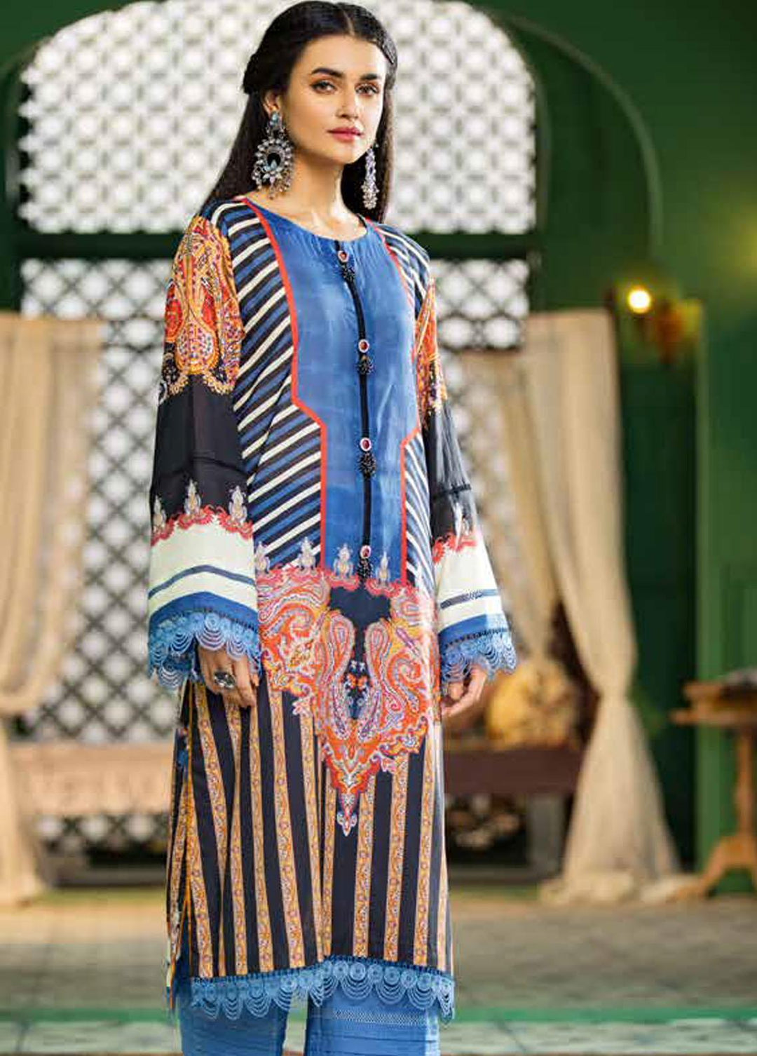 Ittehad Textiles Printed Lawn Unstitched Kurti ITD22K DP-S1-2213 - Summer Collection