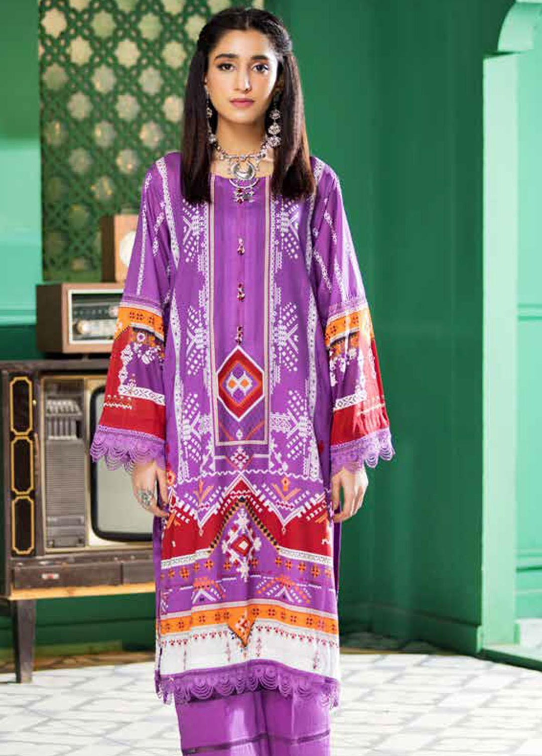 Ittehad Textiles Printed Lawn Unstitched Kurti ITD22K DP-S1-2214 - Summer Collection