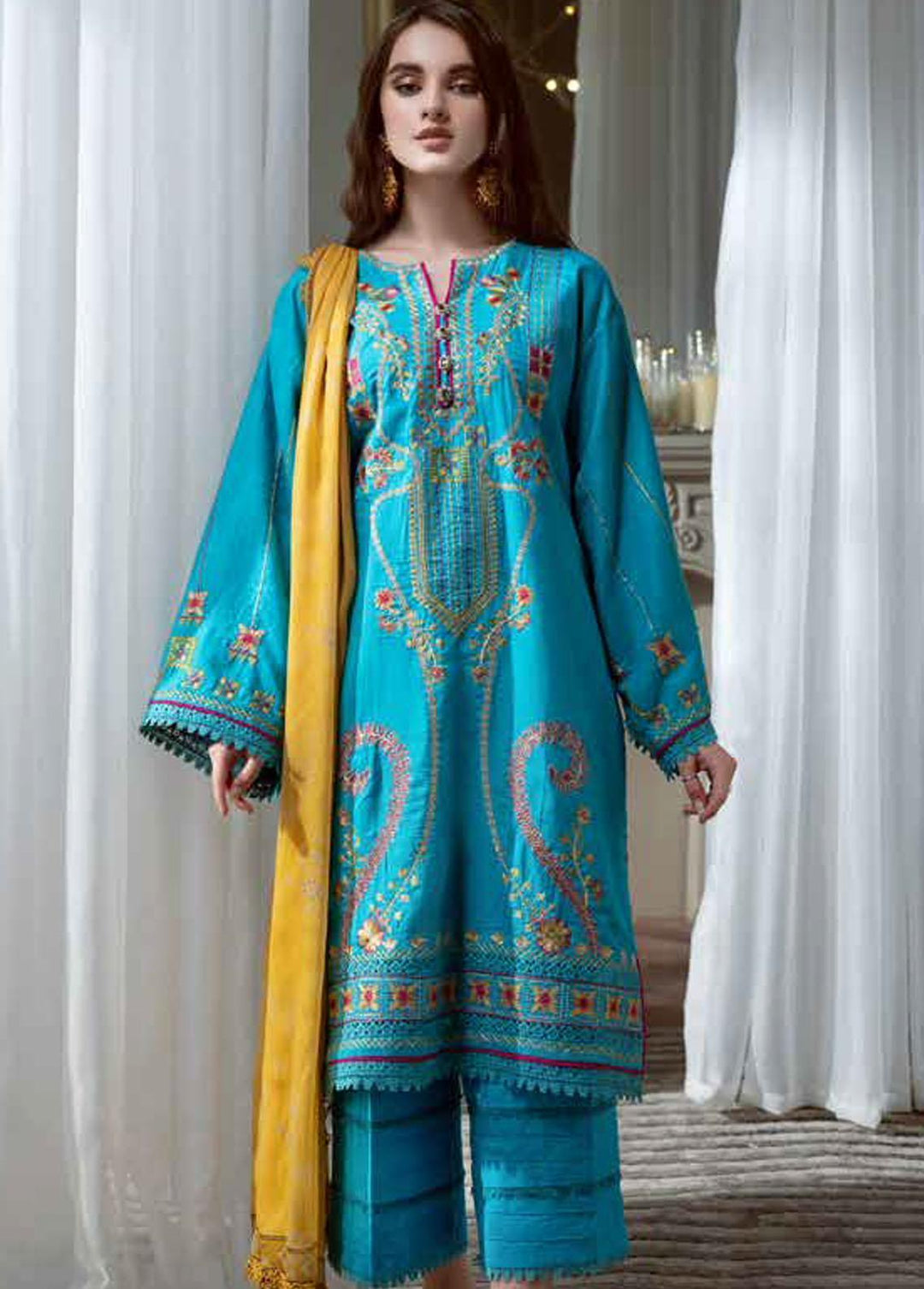 Ittehad Textiles Embroidered Lawn Suits Unstitched 3 Piece ITD22S LF-EP3-2228 - Summer Collection