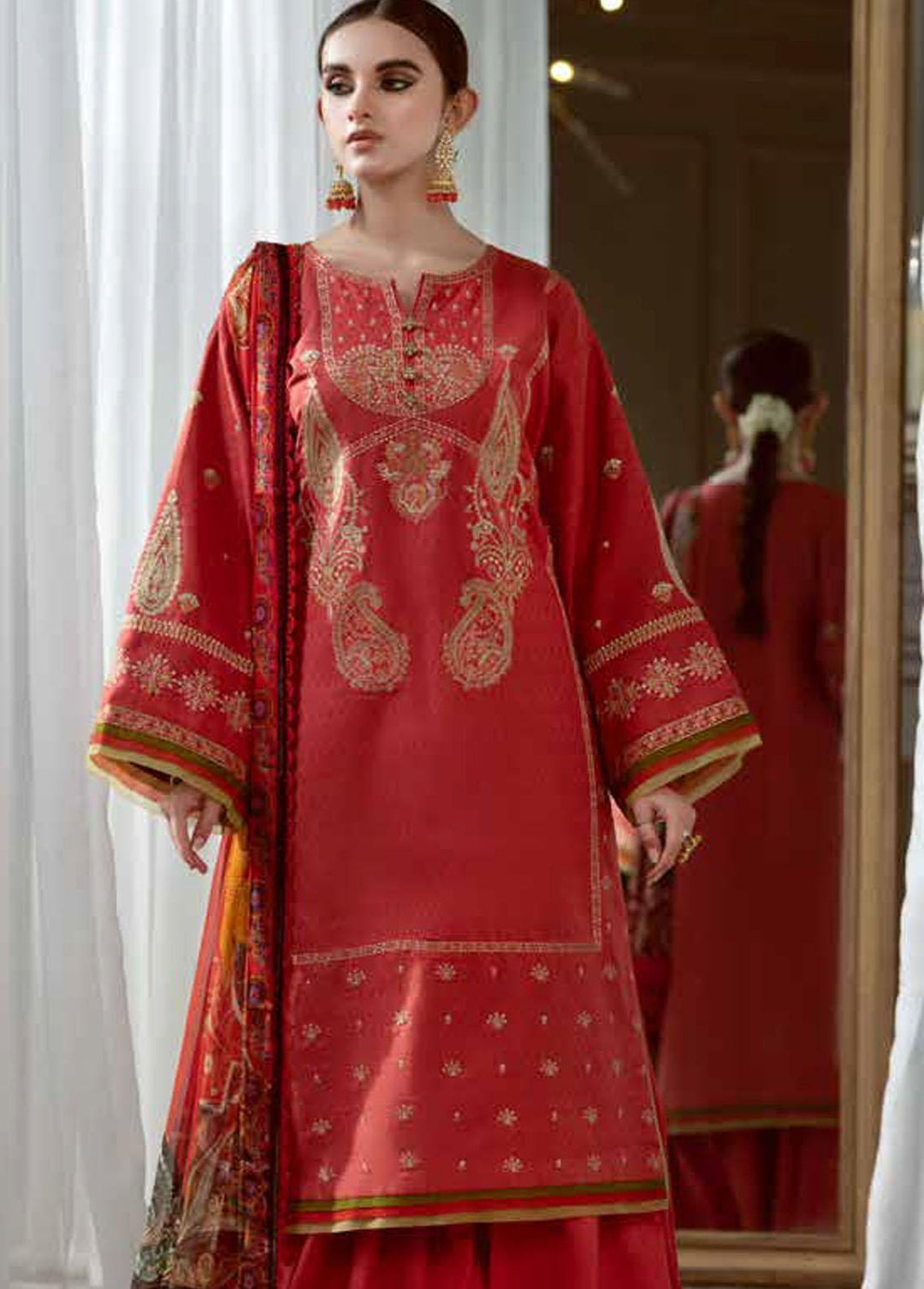 Ittehad Textiles Embroidered Lawn Suits Unstitched 3 Piece ITD22S LF-EP3-2230 - Summer Collection
