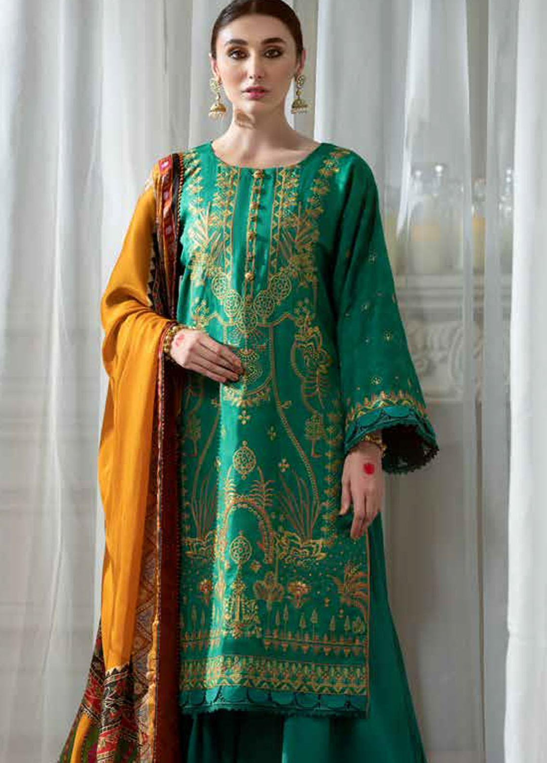 Ittehad Textiles Embroidered Lawn Suits Unstitched 3 Piece ITD22S LF-EP3-2233 - Summer Collection