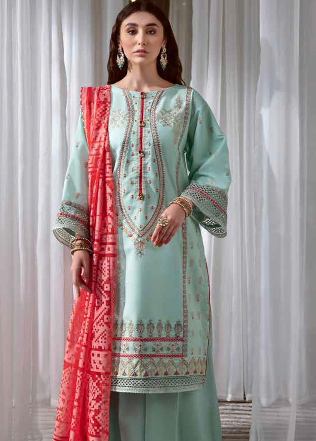Ittehad Textiles Embroidered Lawn Suits Unstitched 3 Piece ITD22S LF-EP3-2234 - Summer Collection