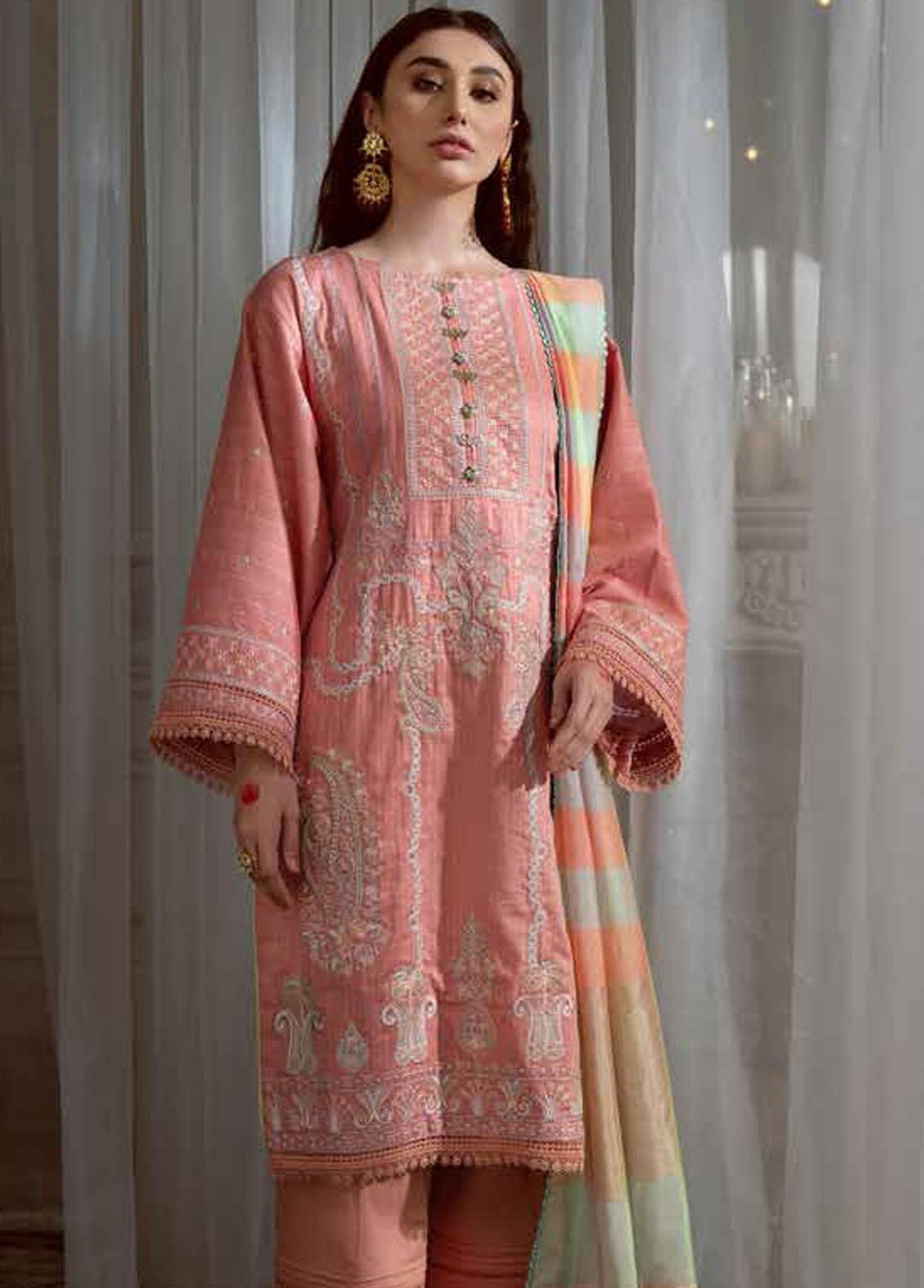 Ittehad Textiles Embroidered Lawn Suits Unstitched 3 Piece ITD22S LF-EP3-2236 - Summer Collection