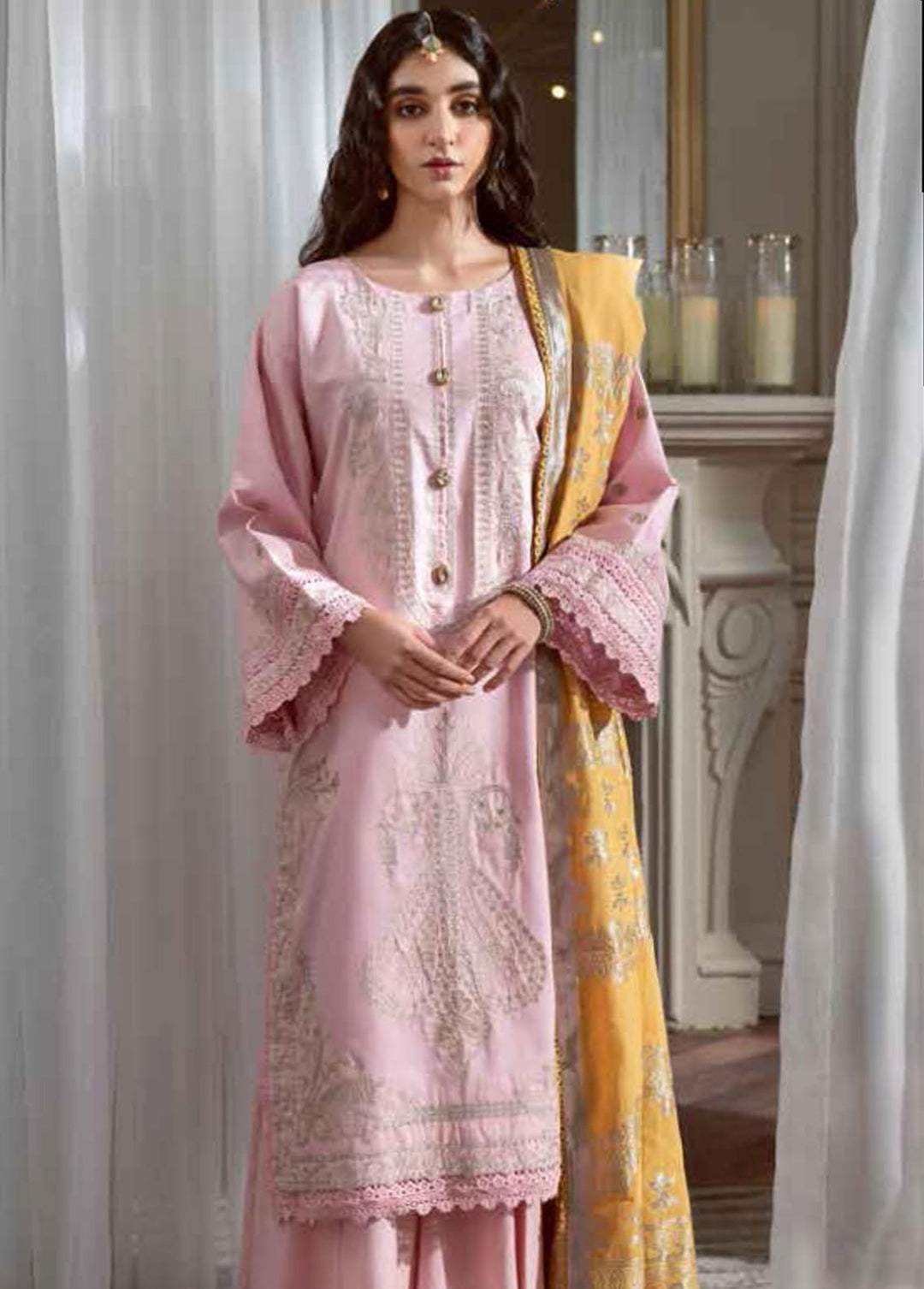 Ittehad Textiles Embroidered Lawn Suits Unstitched 3 Piece ITD22S LF-EP3-2238 - Summer Collection