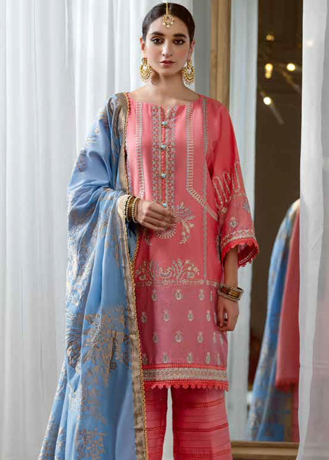 Ittehad Textiles Embroidered Lawn Suits Unstitched 3 Piece ITD22S LF-EP3-2239 - Summer Collection