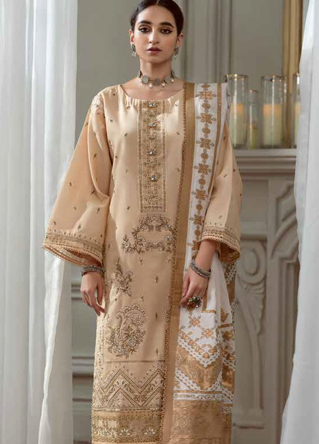 Ittehad Textiles Embroidered Lawn Suits Unstitched 3 Piece ITD22S LF-EP3-2240 - Summer Collection