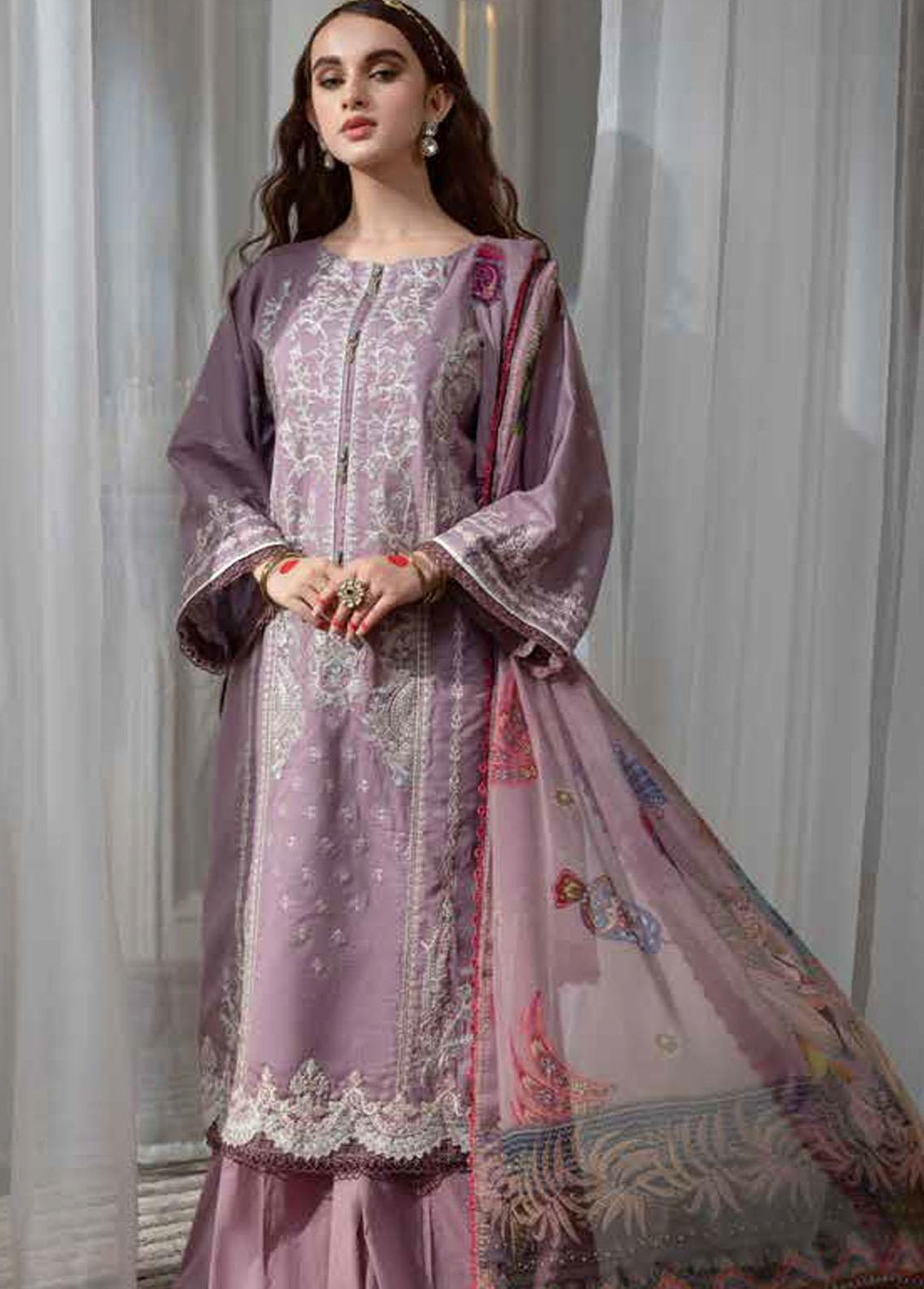 Ittehad Textiles Embroidered Lawn Suits Unstitched 3 Piece ITD22S LF-EP3-2242 - Summer Collection