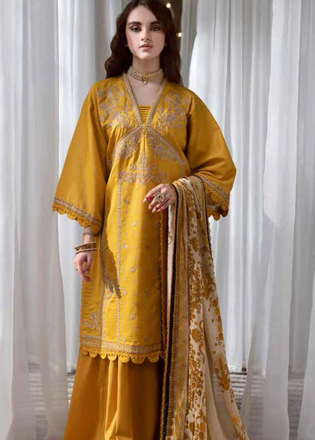 Ittehad Textiles Embroidered Lawn Suits Unstitched 3 Piece ITD22S LF-EP3-2244 - Summer Collection