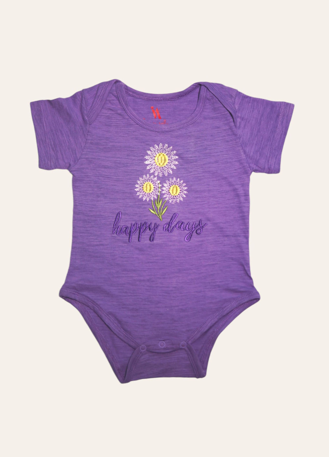 Ixample Pret Embroidered Cotton Jersey 1 Piece Happy Days Romper