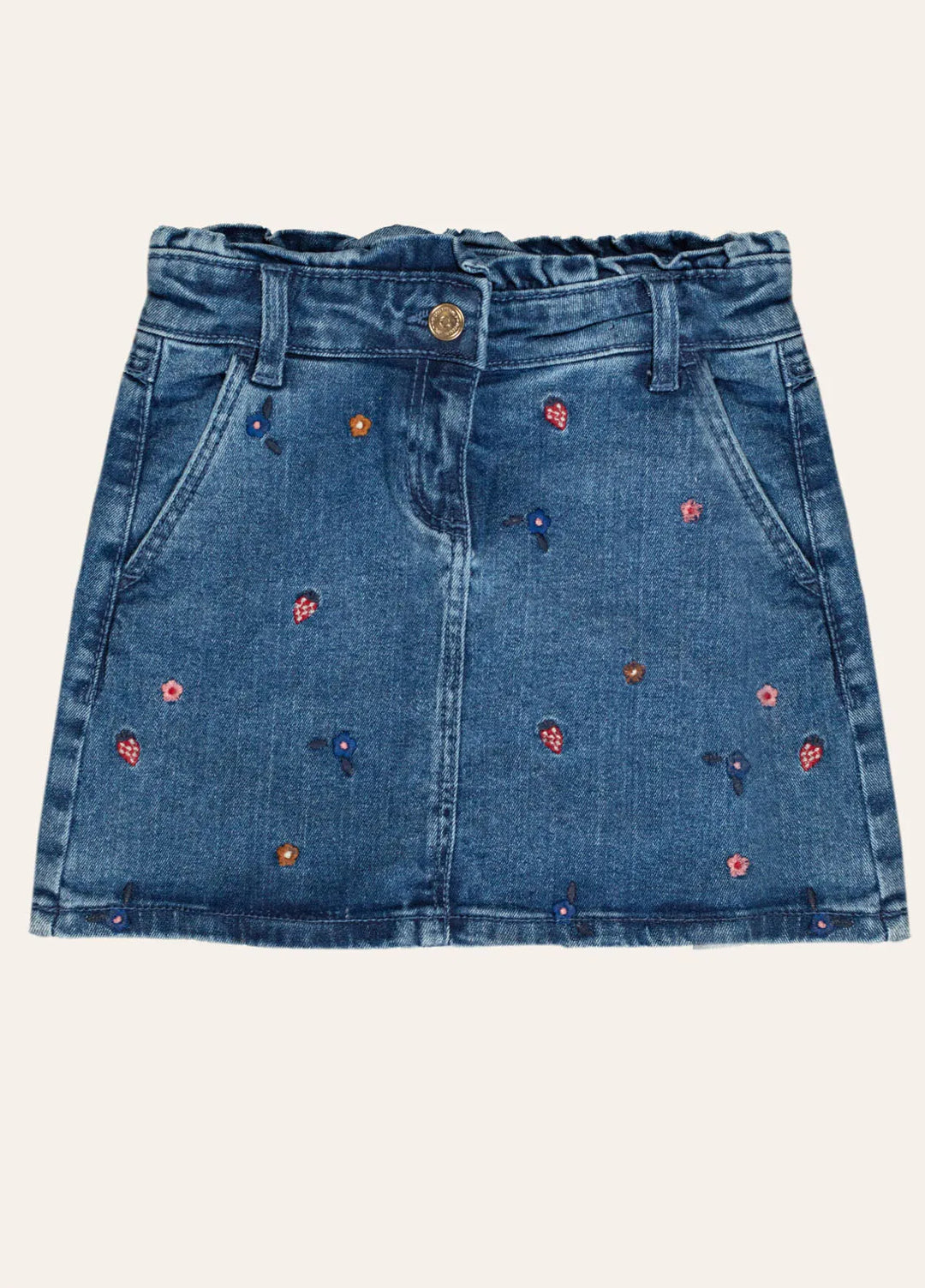 Ixample Pret Embroidered Denim Girls Embroidered Denim Skirt