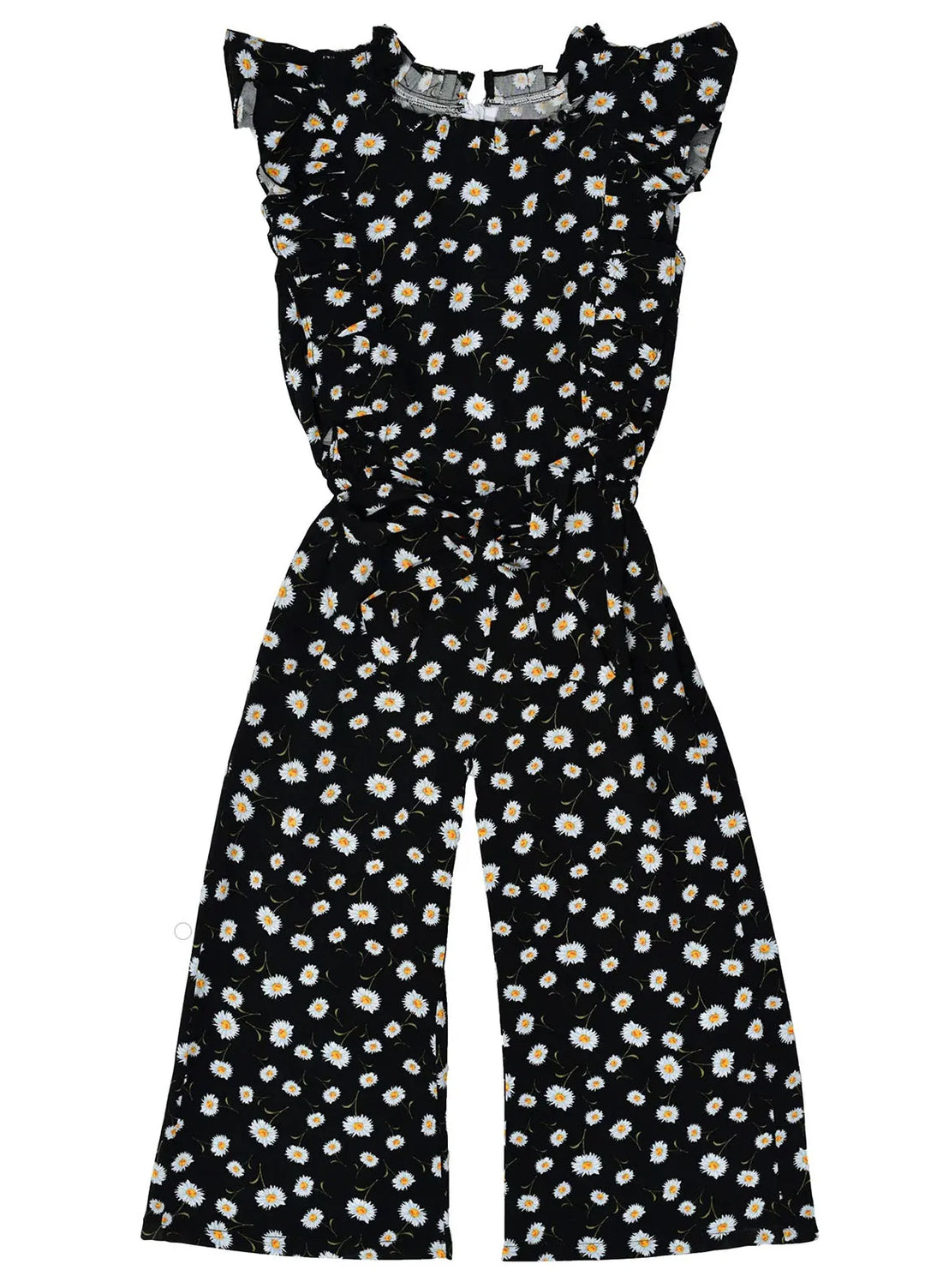 Ixample Pret Printed Cotton Girls Navy Jumpsuit