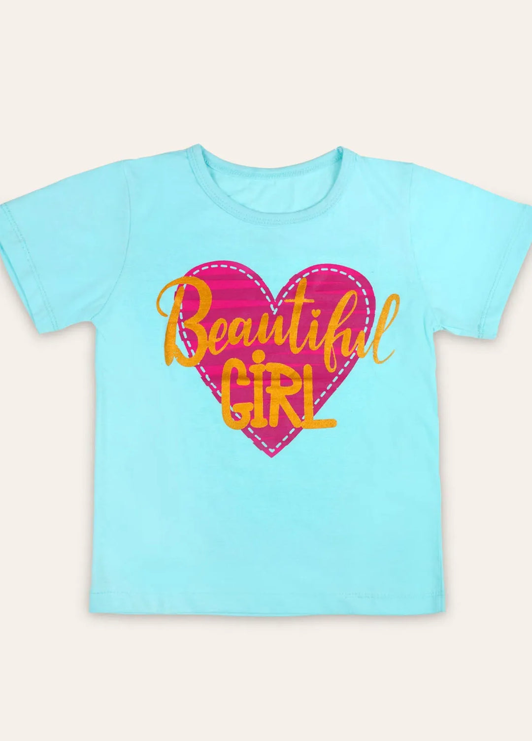 Ixample Pret Printed Cotton Jersey Aqua Beautiful Girl Tee