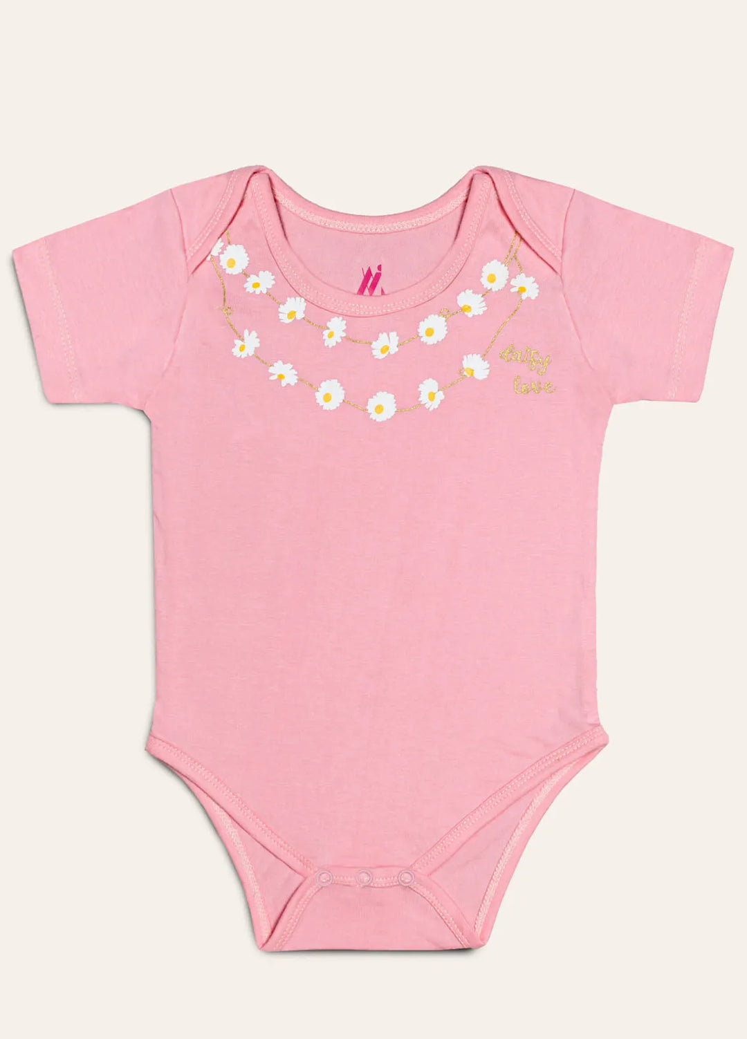 Ixample Pret Printed Cotton Jersey Baby Pink Body Suit