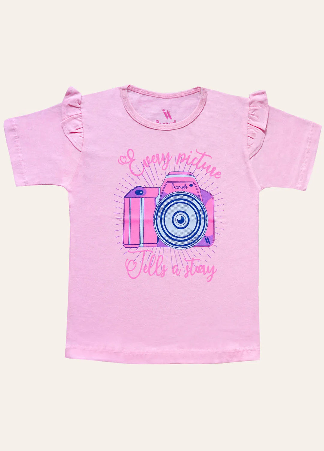 Ixample Pret Printed Cotton Jersey Camera Graphic Tee