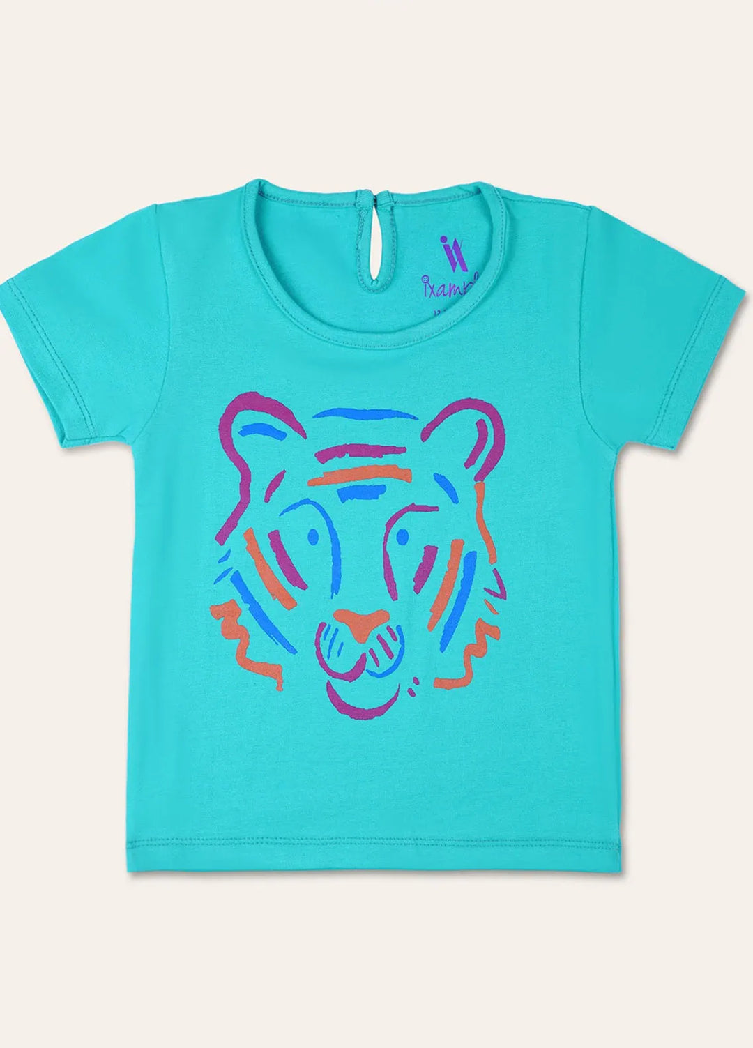 Ixample Pret Printed Cotton Jersey Girls Tiger Print T-Shirt