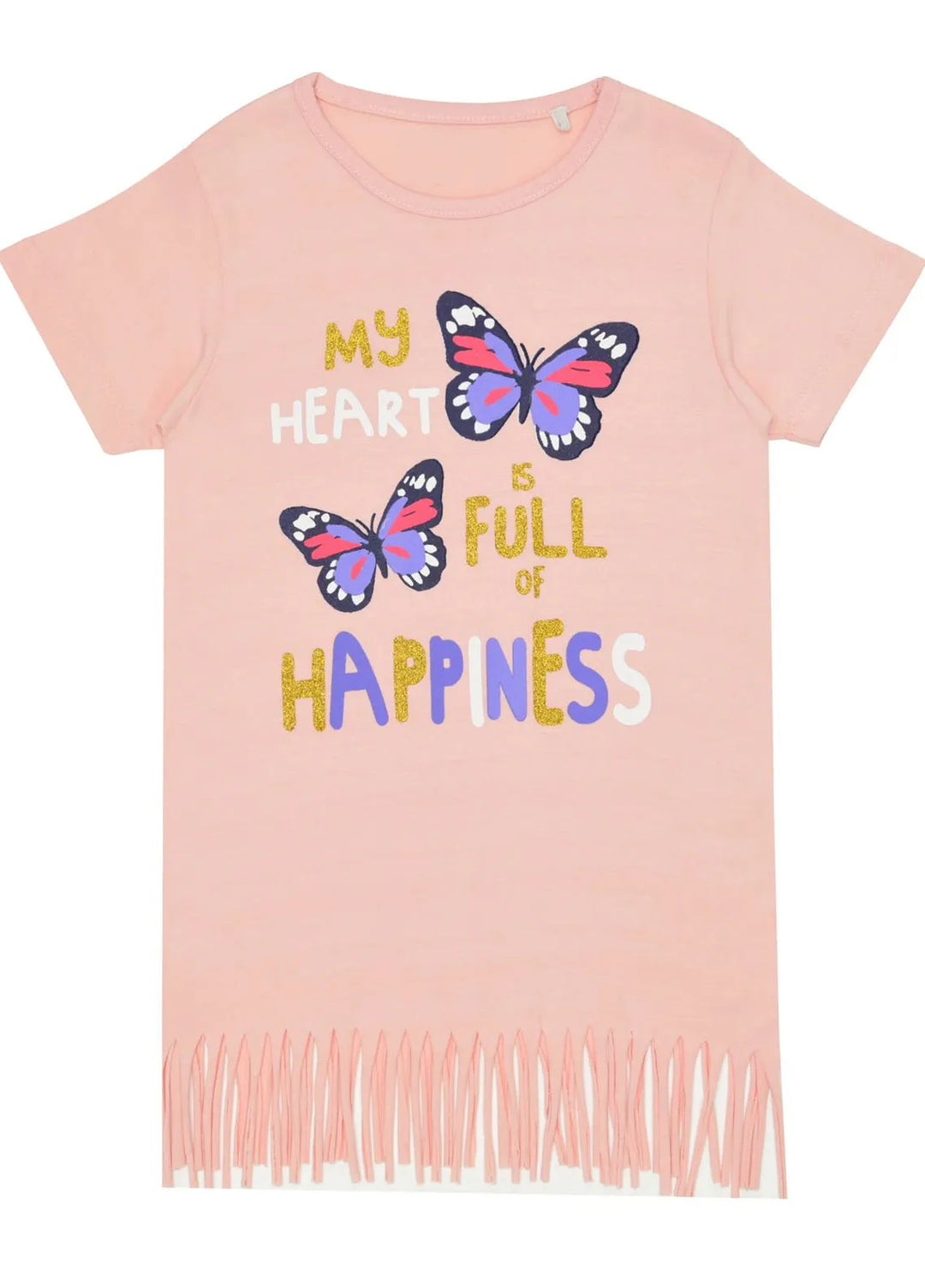 Ixample Pret Printed Cotton Jersey Pink Bottom Frilled tee