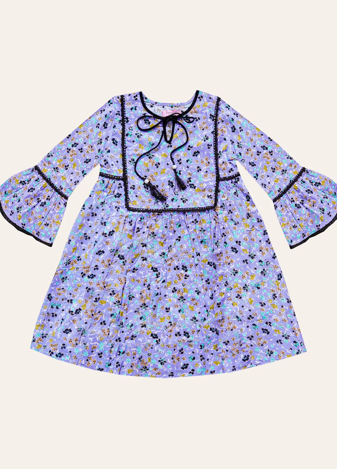 Ixample Pret Printed Cotton Violet Floral Kurti