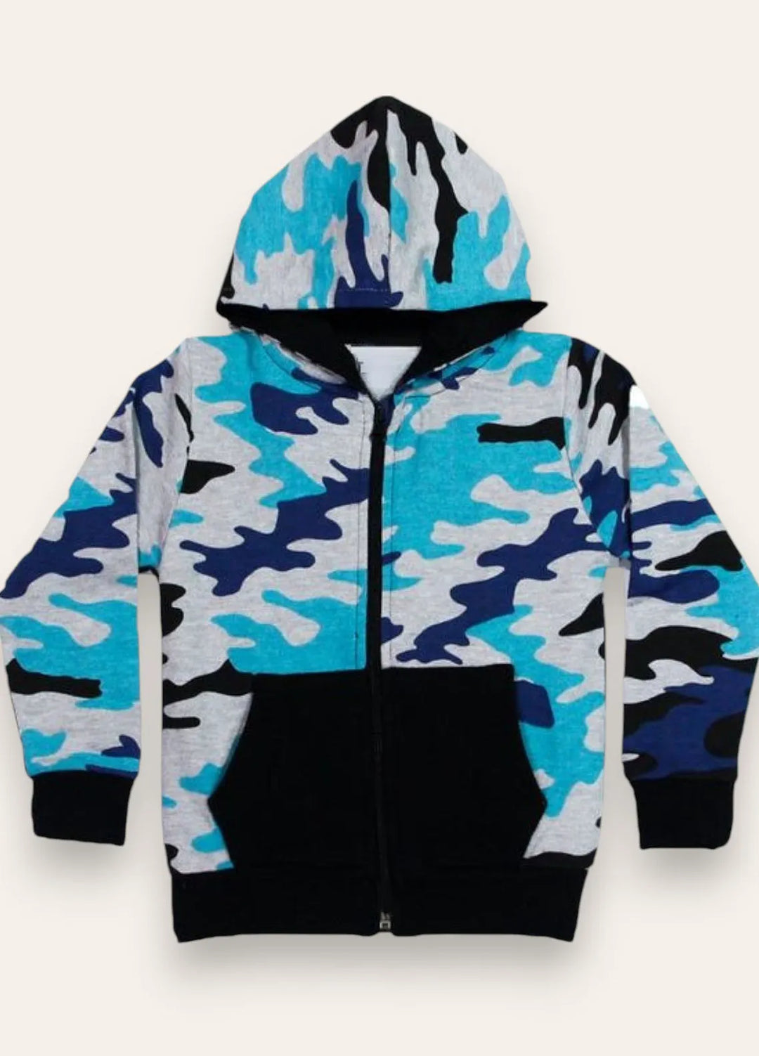 Ixample Pret Printed Terry 1 Piece Camo Printed Zipper Hoody