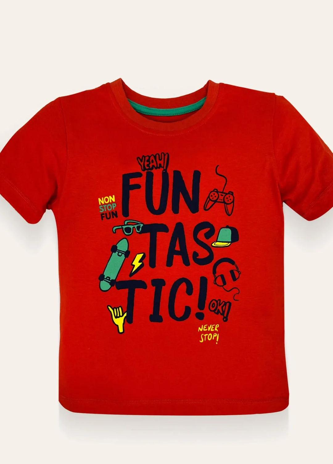Ixample Pret T-Shirt Boys Coral Red Funtastic T-Shirt